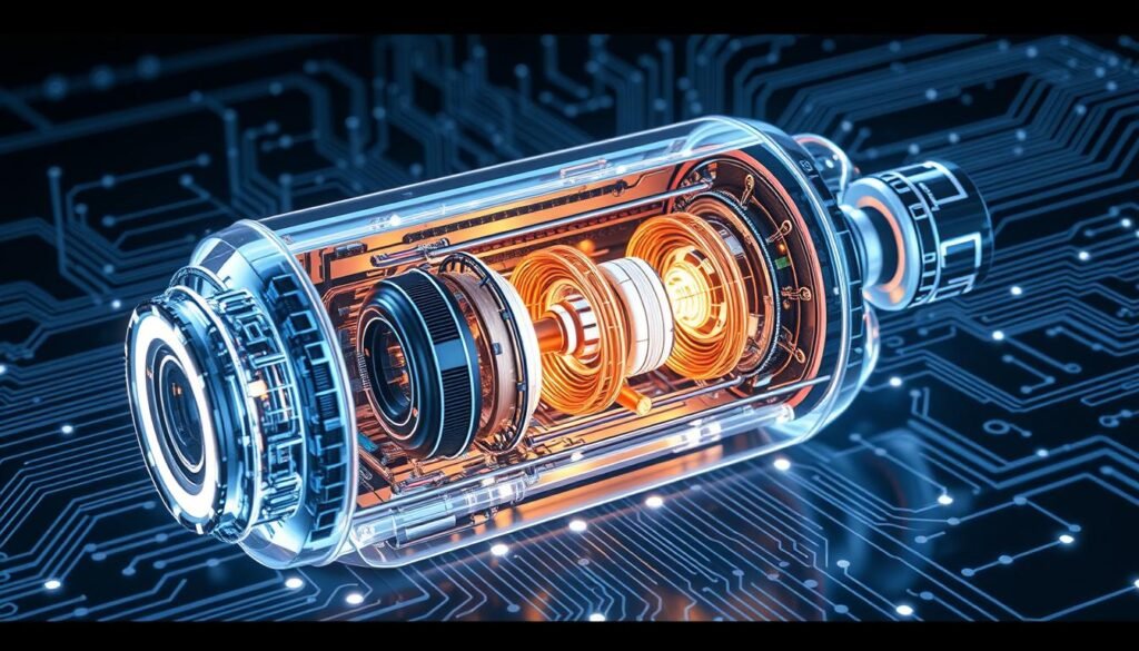 An intricately detailed technical diagram depicting the inner workings of the Glowin Beaute OligioX 原美電波device. Showcasing the complex circuitry, electromagnetic coils, and precise engineering that enables its skin-rejuvenating power. The diagram features a cutaway view, revealing the layered components in a precise, schematic-like arrangement, bathed in cool, clinical lighting that highlights the technological sophistication. The overall mood is one of scientific precision and engineering elegance, reflecting the innovative nature of the 原美電波technology. An intricately detailed technical diagram depicting the inner workings of the Glowin Beaute OligioX 原美電波device. Showcasing the complex circuitry, electromagnetic coils, and precise engineering that enables its skin-rejuvenating power. The diagram features a cutaway view, revealing the layered components in a precise, schematic-like arrangement, bathed in cool, clinical lighting that highlights the technological sophistication. The overall mood is one of scientific precision and engineering elegance, reflecting the innovative nature of the 原美電波technology.