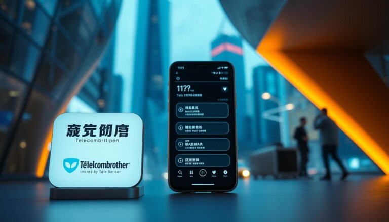 A captivating scene of "轉台優惠" unfolds, showcased in a modern, minimalist design. In the foreground, the Telecombrother logo stands prominently, its clean lines and bold typography evoking a sense of professionalism and reliability. The middle ground features a smartphone screen, its display illuminating a dynamic, user-friendly interface highlighting the various "轉台優惠" options available. The background subtly suggests a cityscape, with sleek skyscrapers and a vibrant, energetic atmosphere, hinting at the fast-paced, technology-driven world in which this service exists. The lighting is soft and diffused, creating a warm, inviting ambiance that draws the viewer in. The overall composition is visually striking, balancing simplicity and sophistication to capture the essence of the "合約期未滿？提前轉台優惠攻略與注意事項" section.