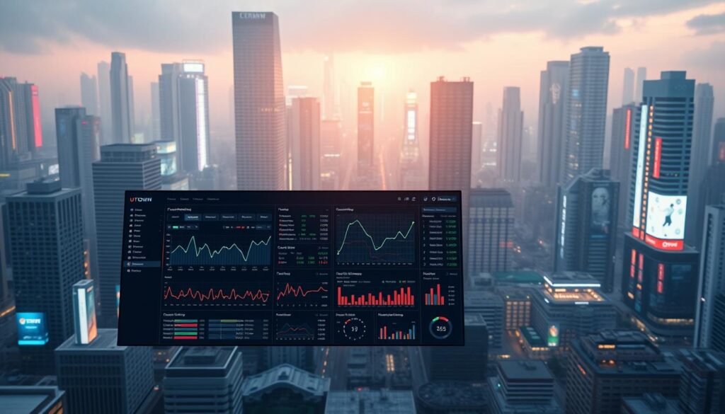 A sleek, modern user interface for the UTown gaming prediction software, set against a backdrop of a bustling Asian cityscape. The application's dashboard displays intricate charts, graphs, and data visualizations, with a clean, minimalist aesthetic. Soft, diffused lighting illuminates the scene, creating a sense of professionalism and sophistication. The overall mood is one of precision, control, and technological advancement, reflecting the advanced capabilities of the prediction tool. A sleek, modern user interface for the UTown gaming prediction software, set against a backdrop of a bustling Asian cityscape. The application's dashboard displays intricate charts, graphs, and data visualizations, with a clean, minimalist aesthetic. Soft, diffused lighting illuminates the scene, creating a sense of professionalism and sophistication. The overall mood is one of precision, control, and technological advancement, reflecting the advanced capabilities of the prediction tool.