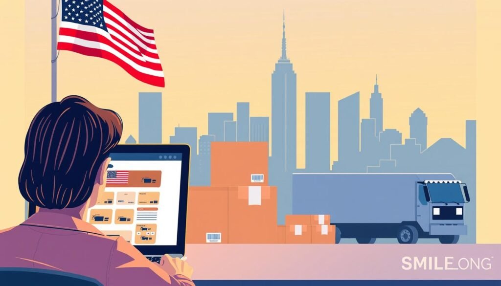 美國代買轉寄服務示意圖