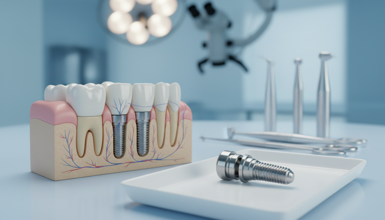 植牙技術示意圖